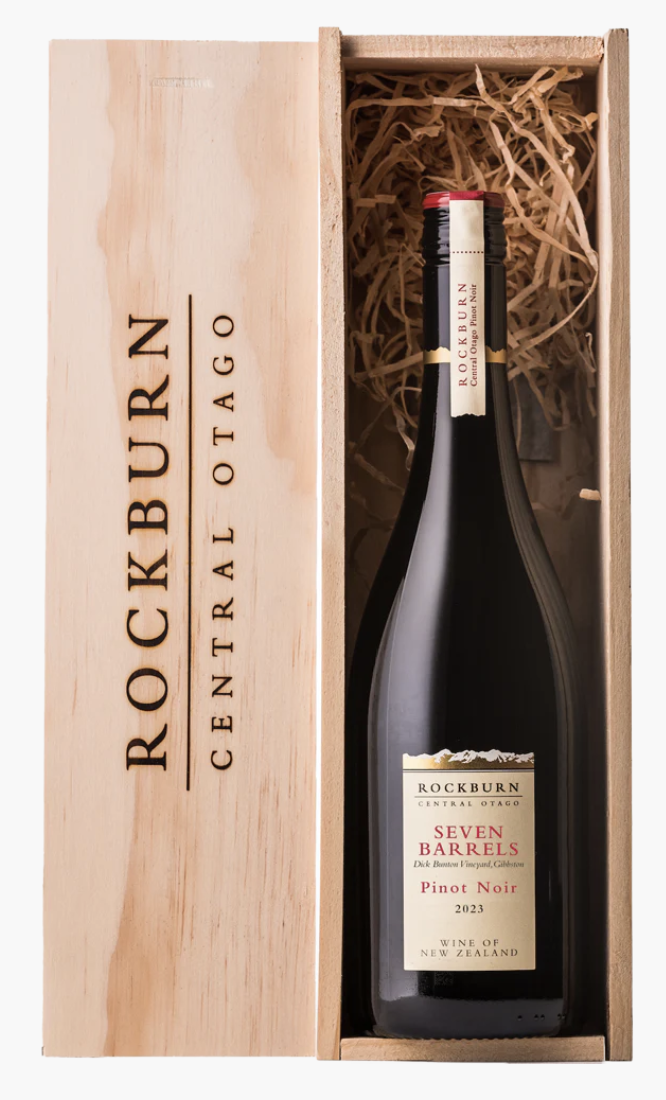 (image for) Rockburn Seven Barrels Gibbston Pinot Noir 2023 1.5 Litre Magnum [RR 95] Single Presentation Box